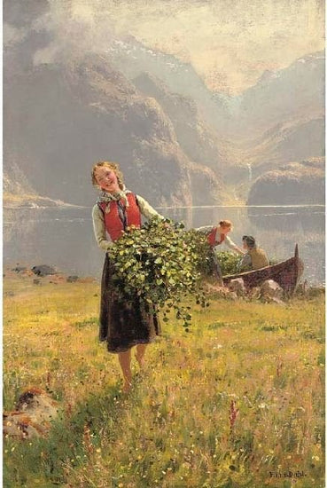Summer Day By The Fjord by Hans Dahl