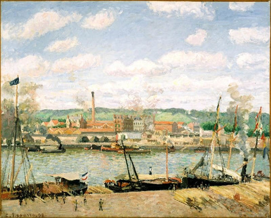 View Of The Oissel Cotton Mill, Near Rouen by Camille Pissarro
