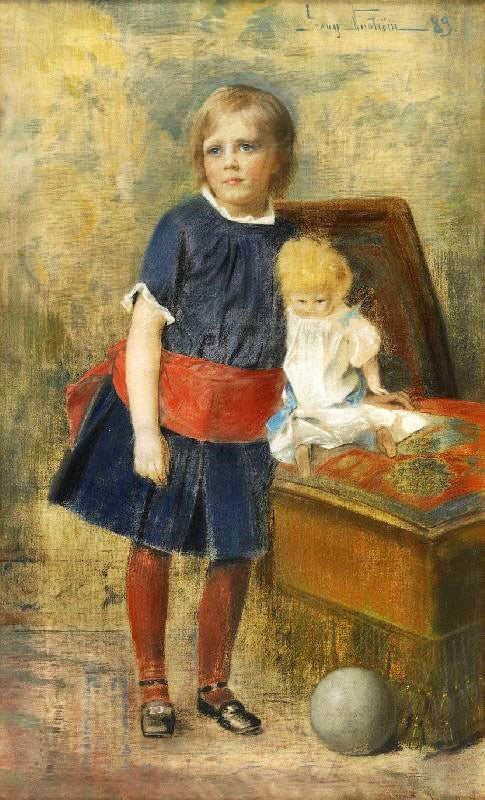 Girl With A Doll by Jenny Nyström