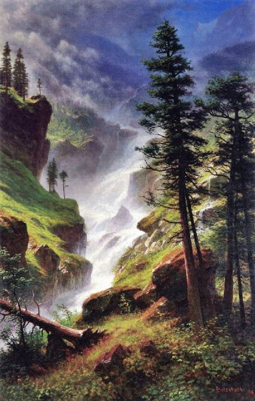 Rocky Mountain Waterfall by Albert Bierstadt