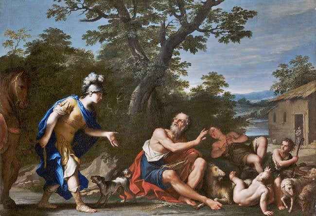 Erminia And The Shepherds by Marcantonio Franceschini