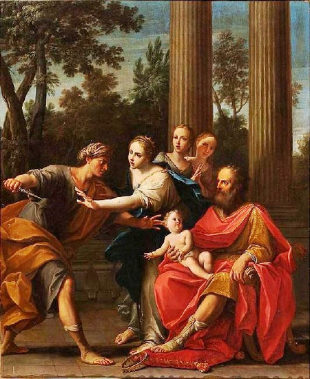The Infant Moses Trampling Pharaoh’S Crown by Marcantonio Franceschini