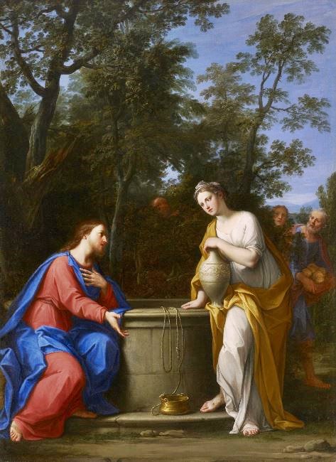 Christ And The Woman Of Samaria, 1700 by Marcantonio Franceschini