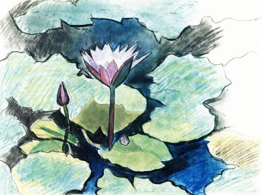 Purple Water Lilies by Joseph Stella