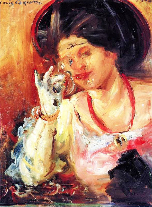 Woman With A Glass Of Wine by Lovis Corinth