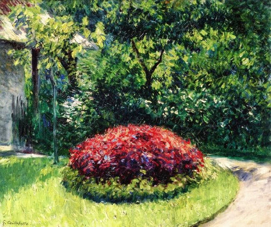 Flower Bed, The Garden At Petit-Gennevilliers by Gustave Caillebotte