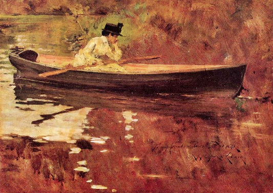 Mrs. Chase In Prospect Park by William Merritt Chase