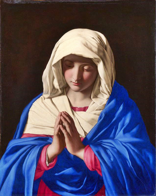 The Virgin Mary In Prayer by Giovanni Salvi da Sassoferrato
