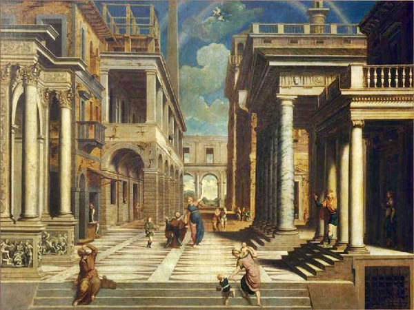 Apparition Of The Sibyl To Emperor Augustus by Paris Bordone