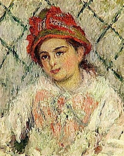 Portrait Of Blanche Hoschede At 14 Years Of Age by Claude Oscar Monet