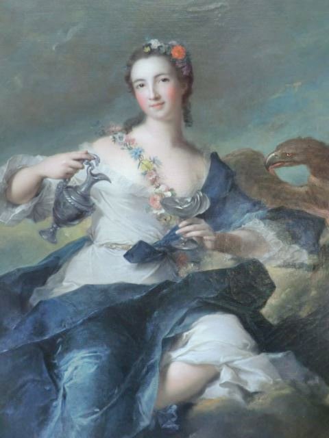Portrait Of Louise Henrietta De Bourbon Conte, Duchess Of Orléans by Jean-Marc Nattier