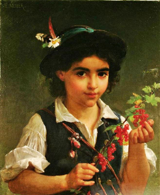 Boy With Berries by Emile Munier