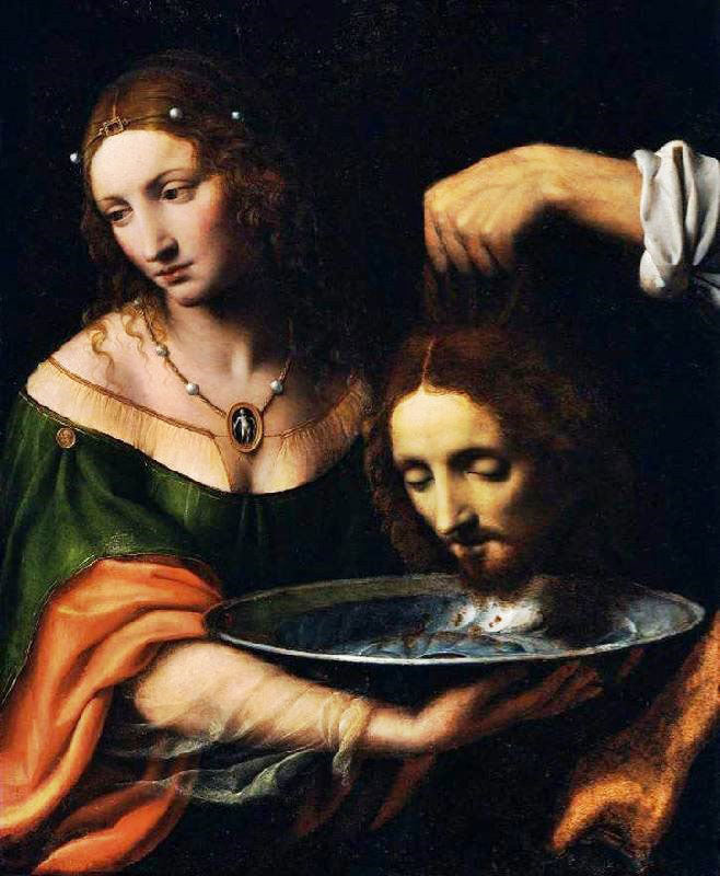 Salome With The Head Of John The Baptist by Bernardino Luini