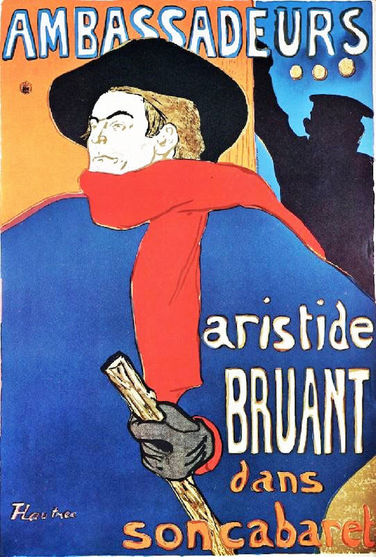 Ambassadeurs: Aristide Bruant Dans Son Cabaret by Henri de Toulouse-Lautrec