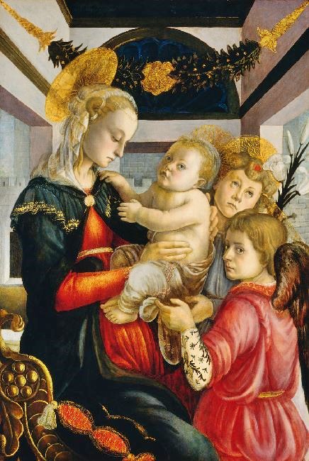 Madonna And Child With Angels by Sandro Botticelli