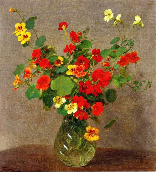 Nasturtiums by Henri Fantin-Latour