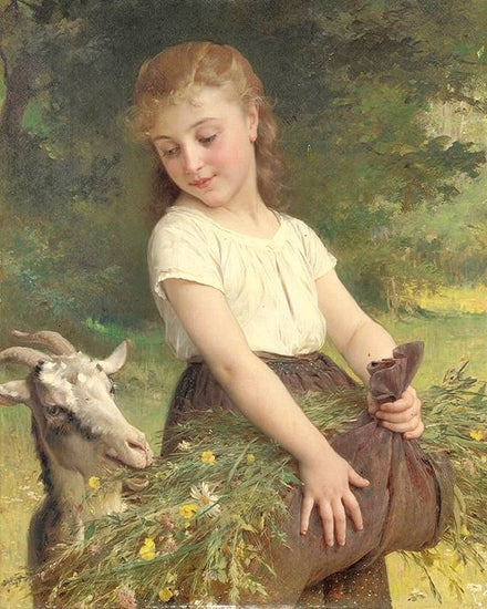 Gathering Wild Flowers by Emile Munier