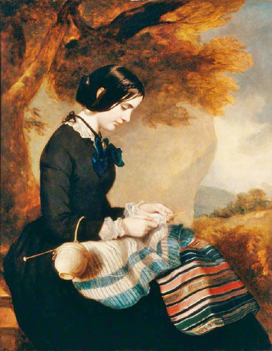 Mary Isabella Grant Knitting A Shawl by Sir Francis Grant P.R.A.