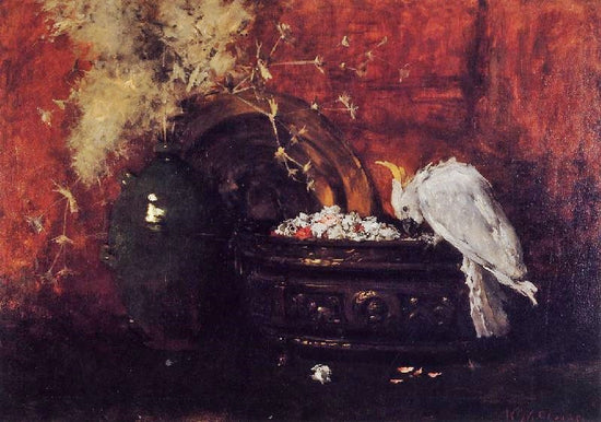 Still Life With Cockatoo by William Merritt Chase