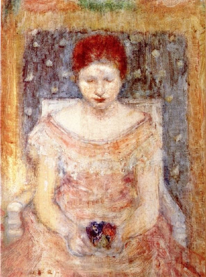 Louise With Nosegay by Frederick Carl Frieseke