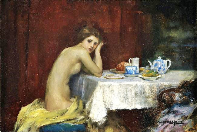 NUDE AT A TABLE