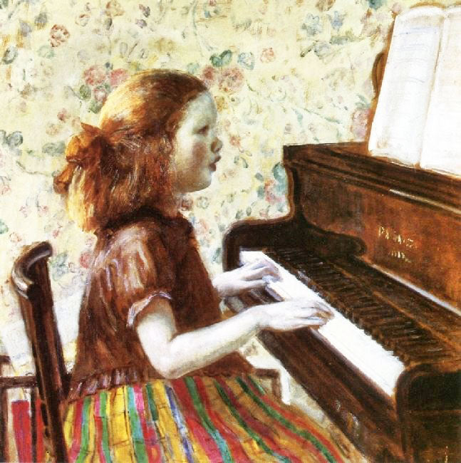 CHILD AT PIANO