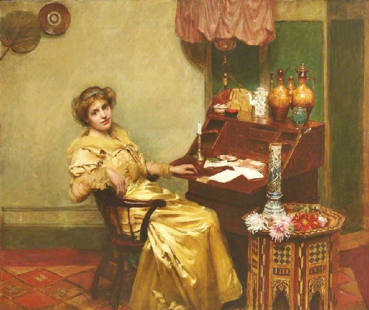 Girl At A Bureau by William Merritt Chase