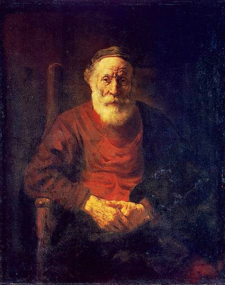 Portrait Of An Old Man In Red by Rembrandt van Rijn