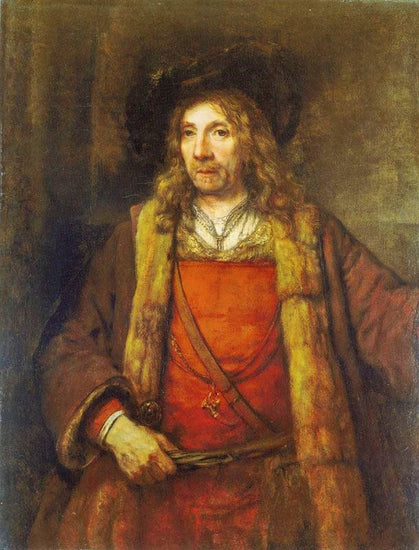 Man In A Fur-Lined Coat by Rembrandt van Rijn