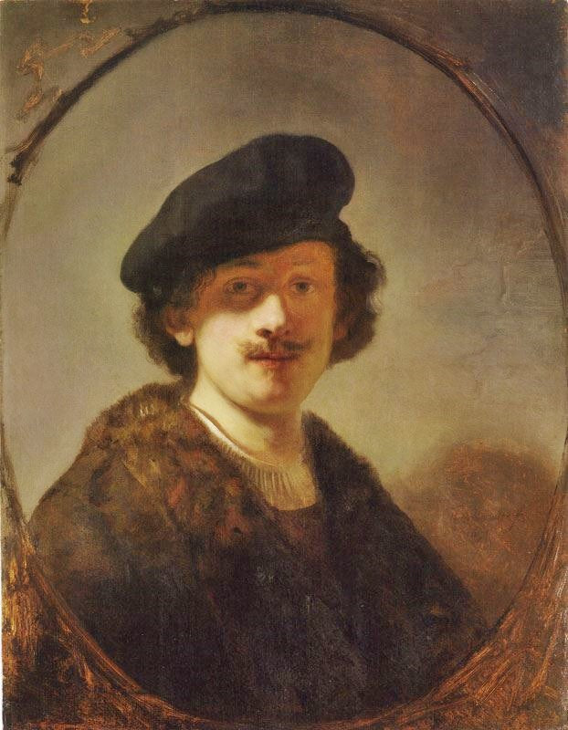 Self Portrait With Shaded Eyes by Rembrandt van Rijn