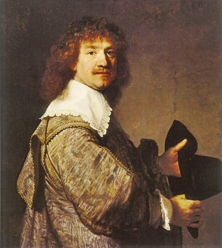 Portrait Of A Man Holding A Hat by Rembrandt van Rijn