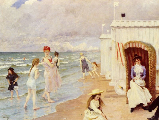 The Day At The Beach by Paul-Gustave Fischer