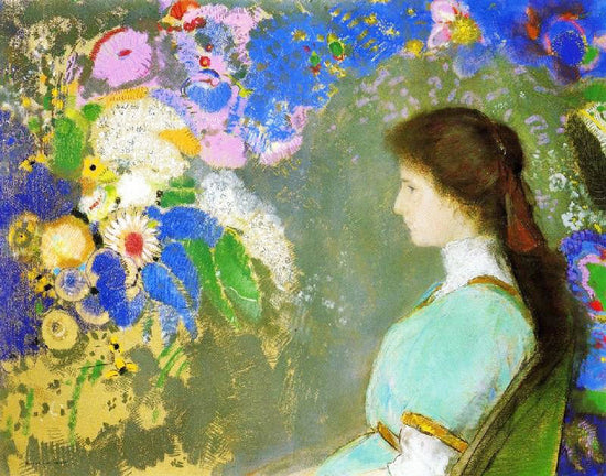 Portrait Of Violette Heyman by Odilon Redon