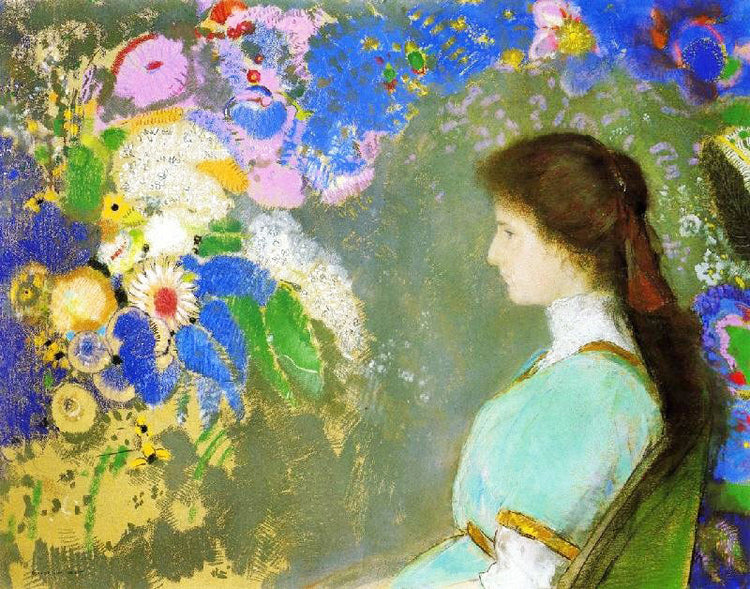 Portrait Of Violette Heyman by Odilon Redon