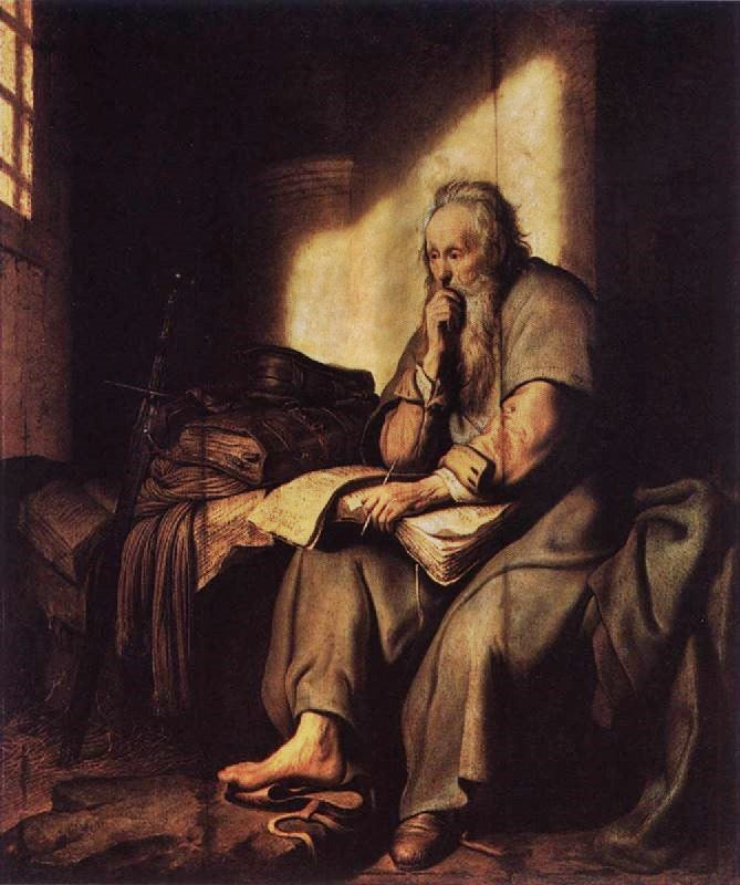 Saint Paul In Prison by Rembrandt van Rijn
