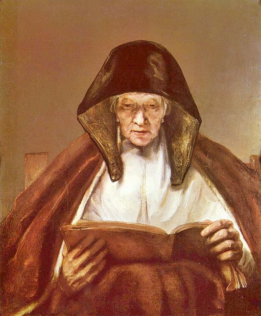 An Old Woman Reading by Rembrandt van Rijn