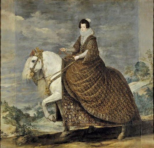 Queen Isabel De Borbón On Horseback by Diego Velázquez