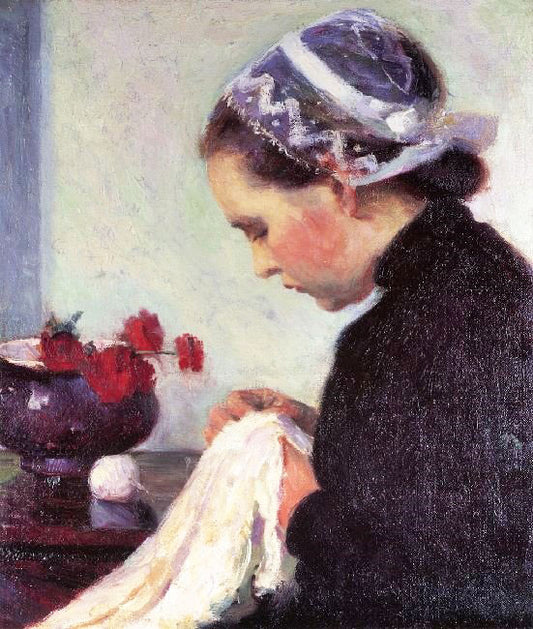 The Sewing Girl by Bernhard Gutmann