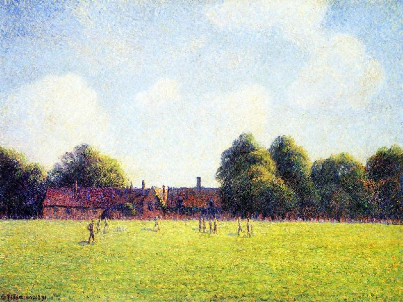 Hampton Court Green, London by Camille Pissarro