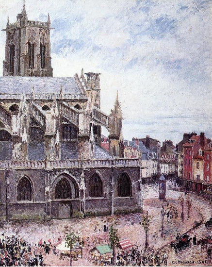 The Church Of Saint-Jacues, Dieppe, Rainy Weather by Camille Pissarro