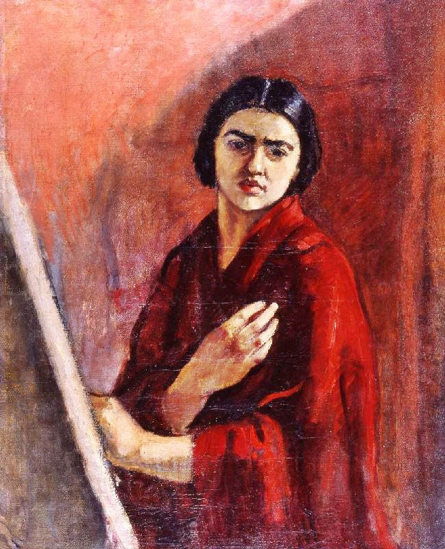 Self-Portrait With Easel by Amrita Sher-Gil