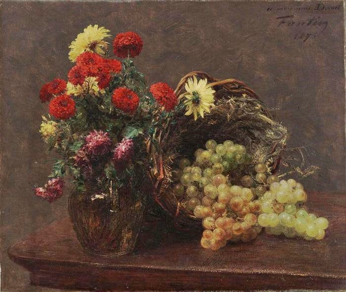 FLOWERS AND GRAPES