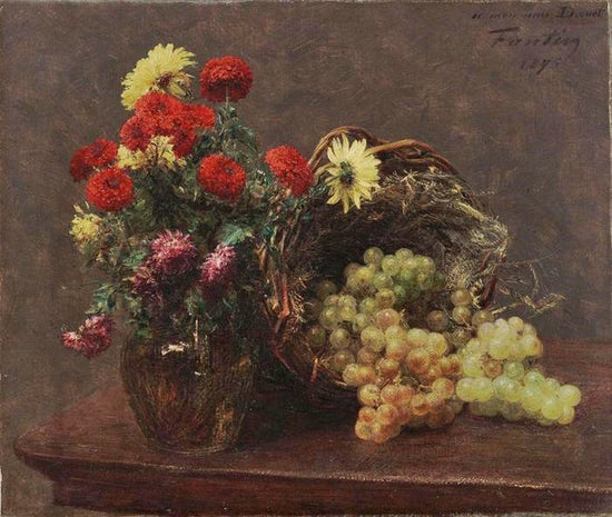 Flowers And Grapes by Henri Fantin-Latour