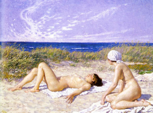 Sunbathing In The Dunes by Paul-Gustave Fischer