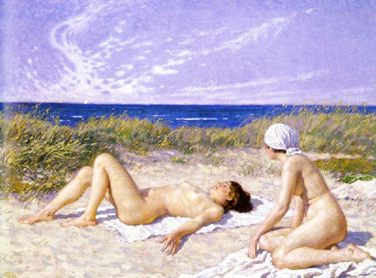 Sunbathing In The Dunes by Paul-Gustave Fischer