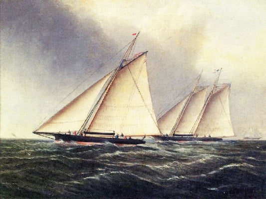 American Racing Yachts, Racing Off The East End Of Long Island by James E. Buttersworth