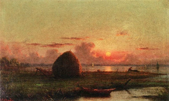 Haystack At Sunset by Martin Johnson Heade