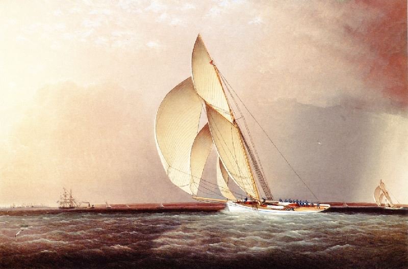 YACHTS RACING OFF SANDY HOOK