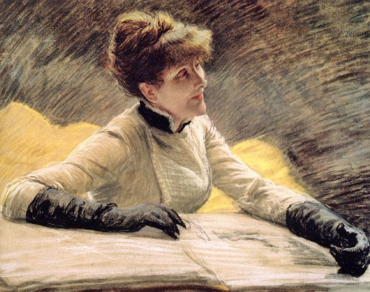 Admiring A Portfolio by James Tissot
