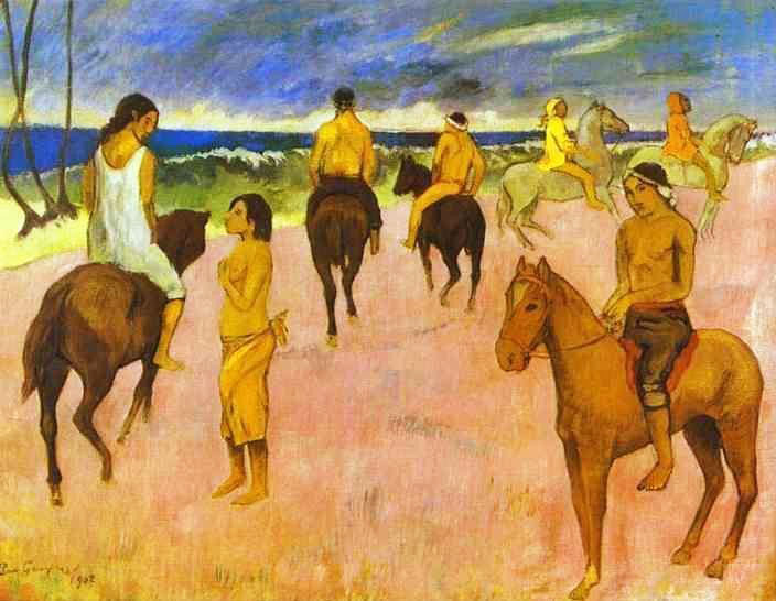 HORSEMEN ON THE BEACH
